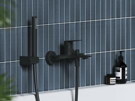 PN 022.20BLM Vanová nástěnná baterie bez sprchového setu, černá matná | Více -