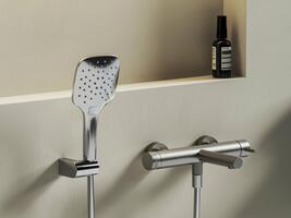 NX 022.30SSB Vanová nástěnná baterie bez sprchového setu, nerez kartáčovaná | Více -