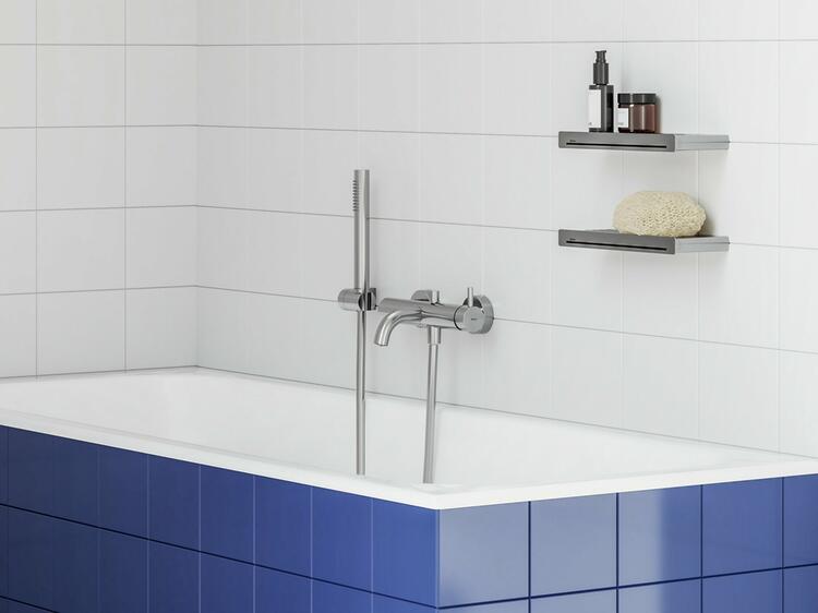 ES 022.00CR.+S Vanová nástěnná baterie se sprchovým setem, chrom