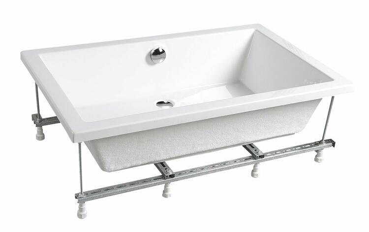 DEEP hluboká sprchová vanička s konstrukcí, obdélník 150x75x26cm, bílá