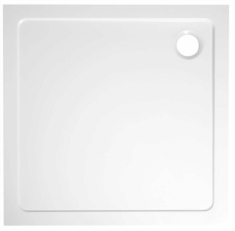 TECMI sprchová vanička z litého mramoru, čtverec 70x70cm, bílá