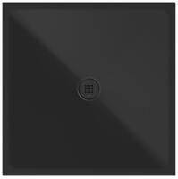 Keramická sprchová vanička, čtverec 100x100x2cm, černá mat | Více - 