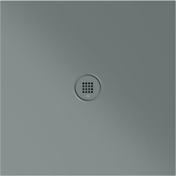 Keramická sprchová vanička, čtverec 80x80x2cm, agave mat