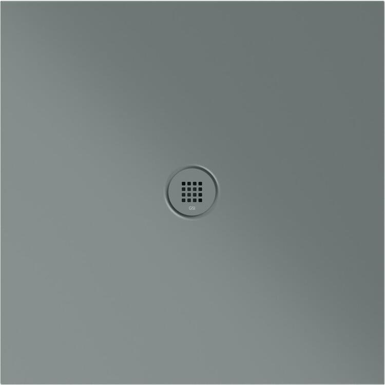 Keramická sprchová vanička, čtverec 90x90x2cm, agave mat