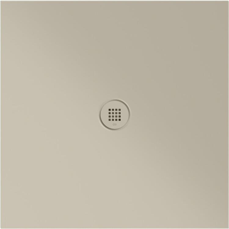 Keramická sprchová vanička, čtverec 90x90x2cm, creta mat