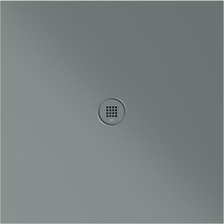 Keramická sprchová vanička, čtverec 100x100x2cm, agave mat