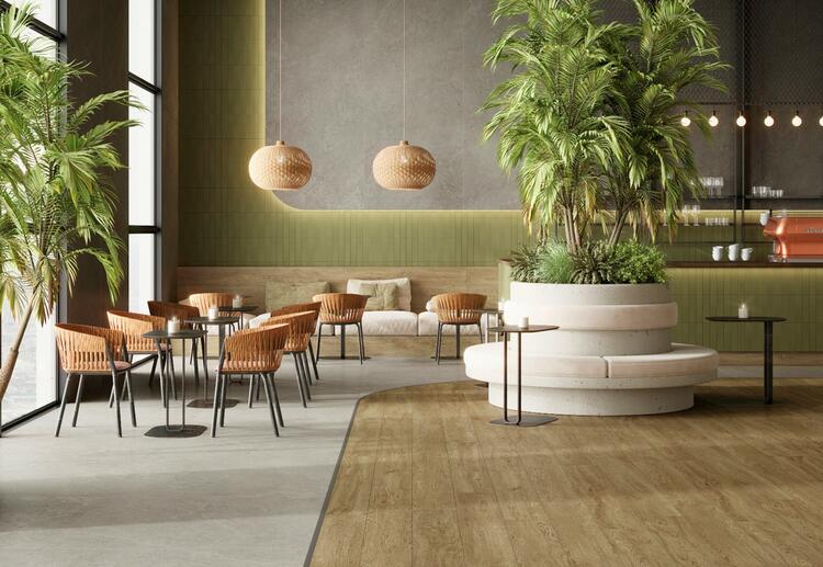 Obklad do koupelny nebo kuchyně barevný Torcello Olive 7,5x30 cm