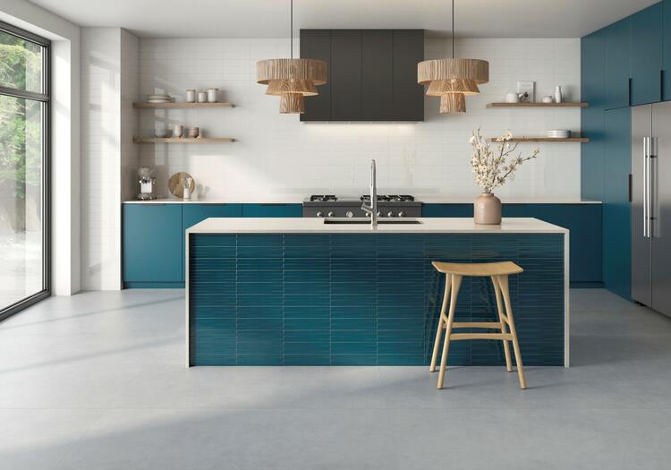 Obklad do koupelny nebo kuchyně barevný Isola Capri Deepblue 7,5x30 cm