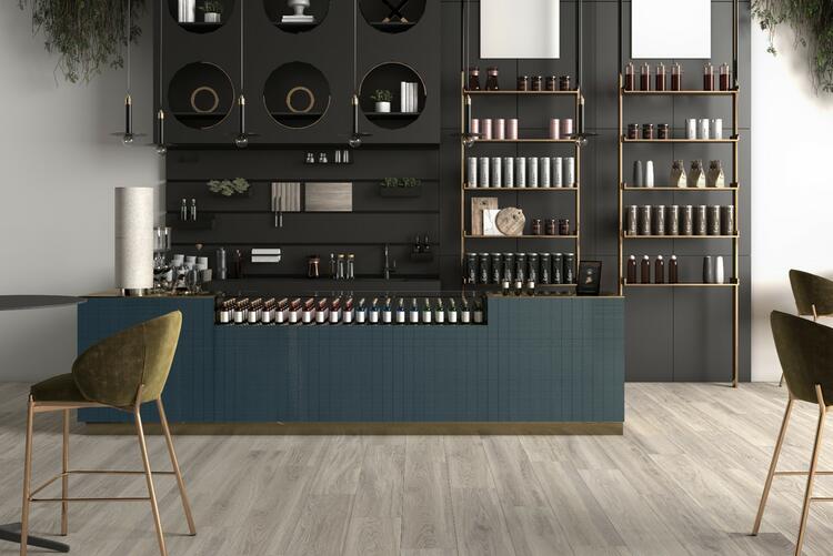 Obklad do koupelny nebo kuchyně barevný Murano Deepblue 7,5x30 cm