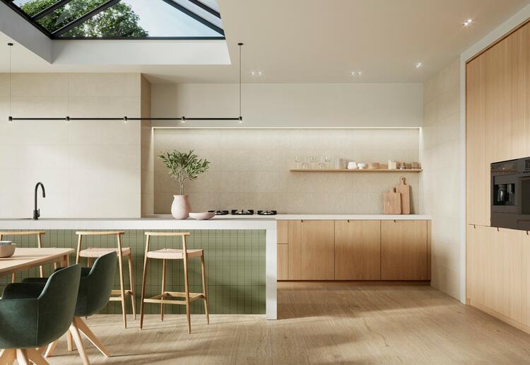 Obklad do koupelny nebo kuchyně barevný Murano Olive 7,5x30 cm