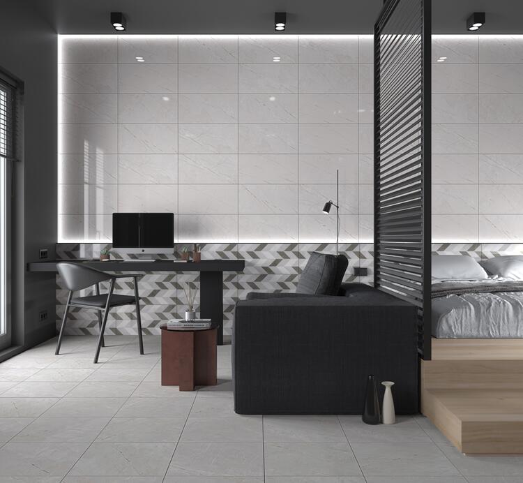 Obklad v imitaci mramoru Delbin White 30x60 cm