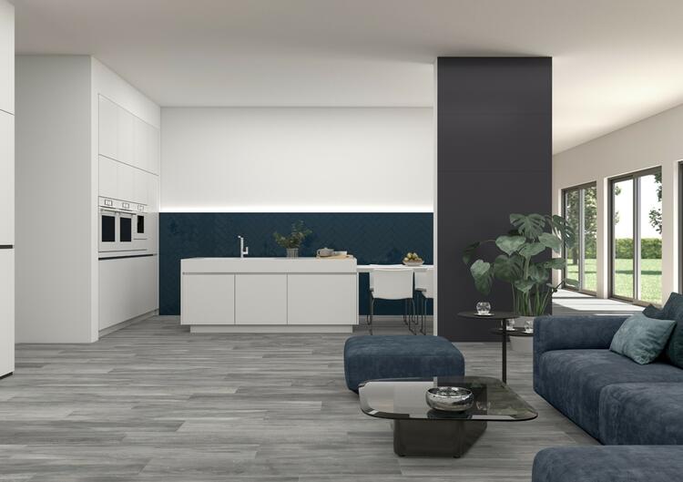 Obklad do koupelny nebo kuchyně barevný Maiolica Royalblue 7,5x30 cm