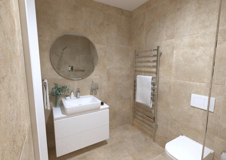 Interiérová dlažba imitace kamene Colosseo Beige 61x61 cm