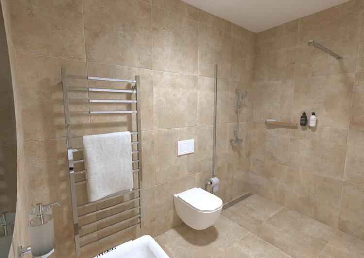 Interiérová dlažba imitace kamene Colosseo Beige 61x61 cm