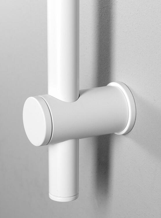 Sprchová tyč, posuvný držák, kulatá, 700mm, bílá mat