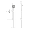 Sprchová souprava, posuvný držák 708mm, chrom