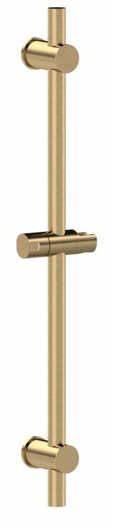 Sprchová tyč, posuvný držák, kulatá, 700mm, zlato mat