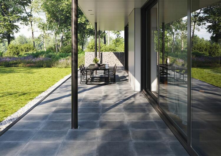 RAKO Rebel Outdoor dlaždice slinutá tmavě šedá 60x60 cm