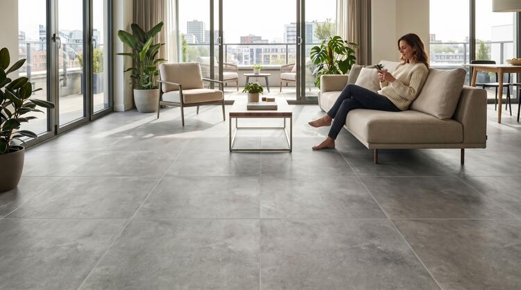 Dlažba imitace betonu Fossil Grey 60x60 cm
