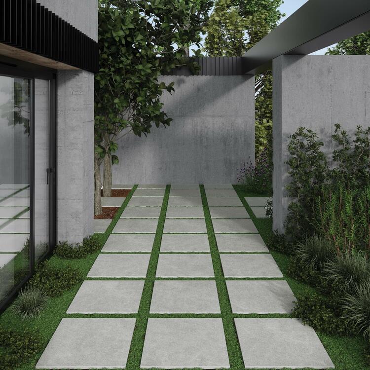 2cm dlažba na terasu imitace betonu Pietra Grey 60x60x2 cm