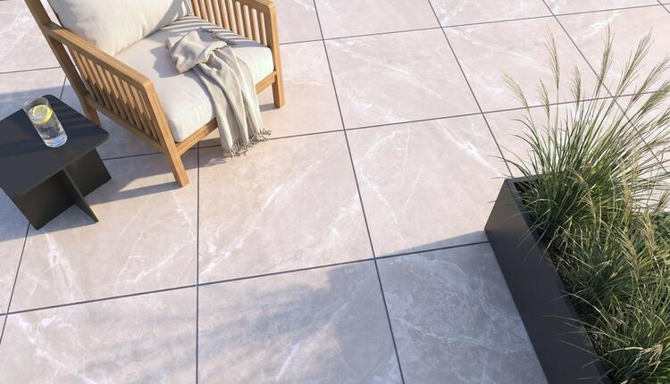 2cm dlažba na terasu imitace kamene Baltic Sand 60x60x2 cm