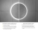 Bílé LED zrcadlo 90 x 70, dotykový senzor OBDELNÍKOVÁ - OSTRÉ ROHY