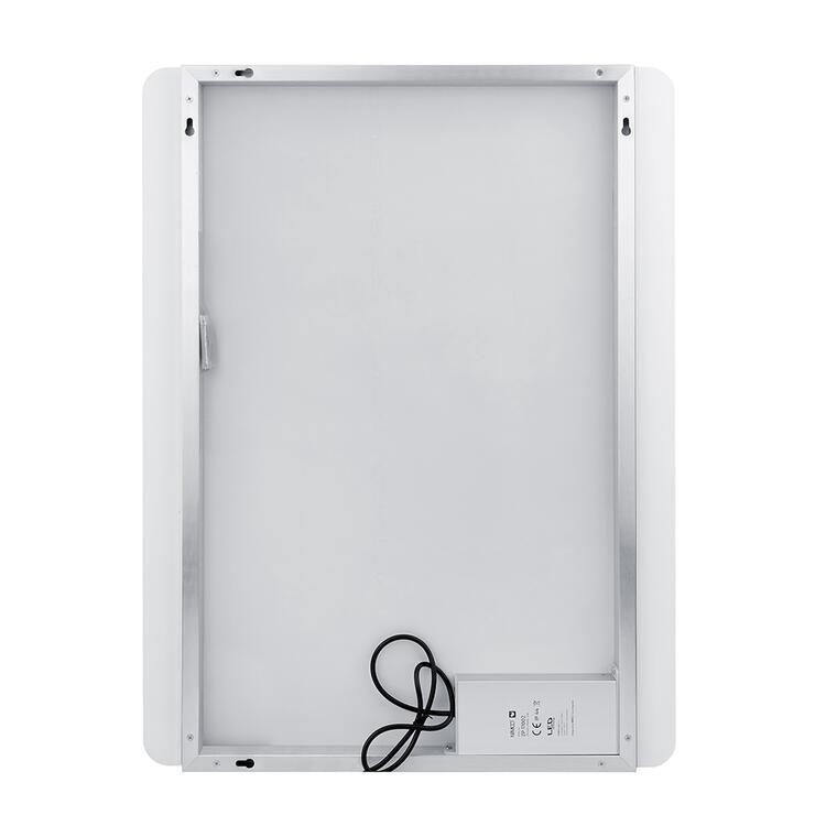 LED zrcadlo 100 x 70, dotykový senzor OBDELNÍKOVÁ - OBLÉ ROHY