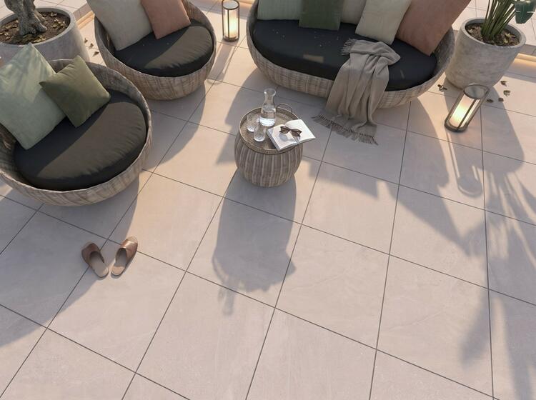 2cm dlažba na terasu imitace kamene Getafe Beige 60x60x2 cm