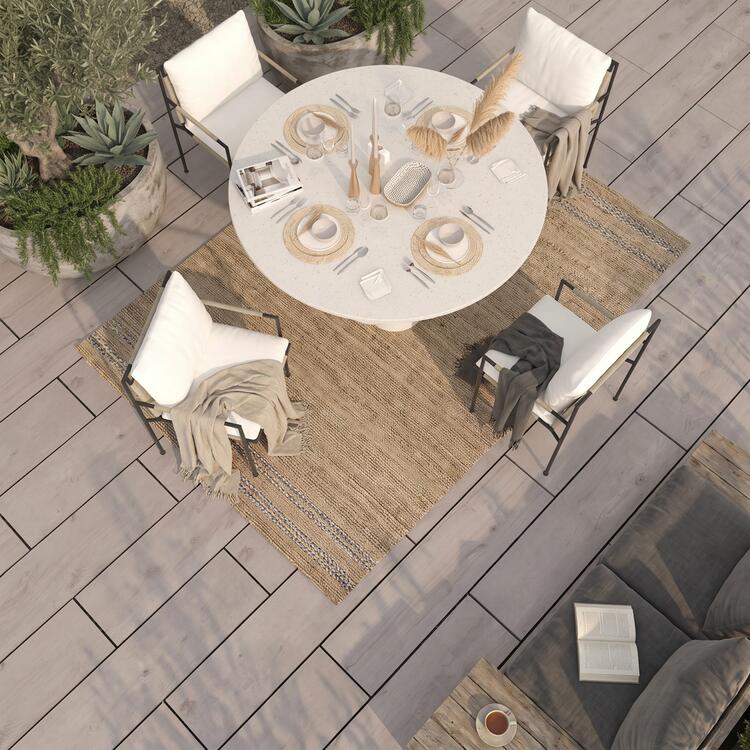 2 cm dlažba na terasu imitace dřeva Tiber Wood Natural 30x120 cm (poškozený obal)