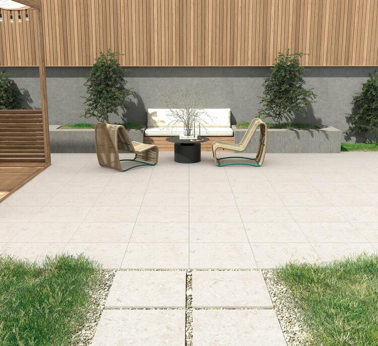 2cm dlažba na terasu imitace kamene Shellstone 60x60x2 cm (poškozený obal)