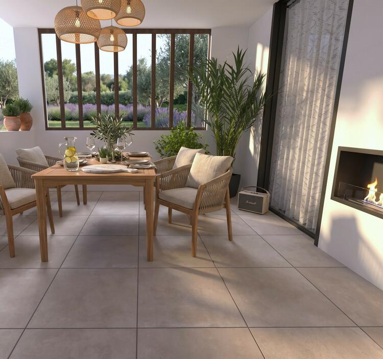 2cm dlažba na terasu imitace betonu Walmer Tan 60x60x2 cm