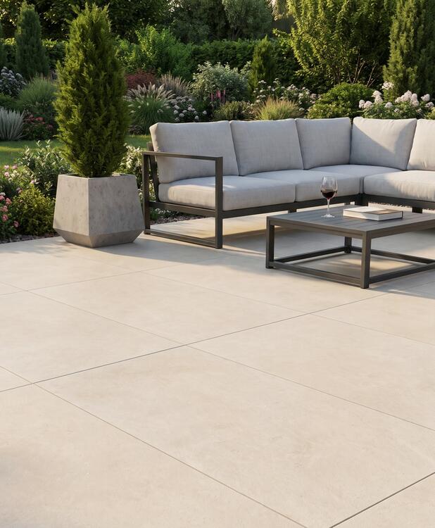 2cm dlažba na terasu imitace kamene Stones Ivory 45x90x2 cm