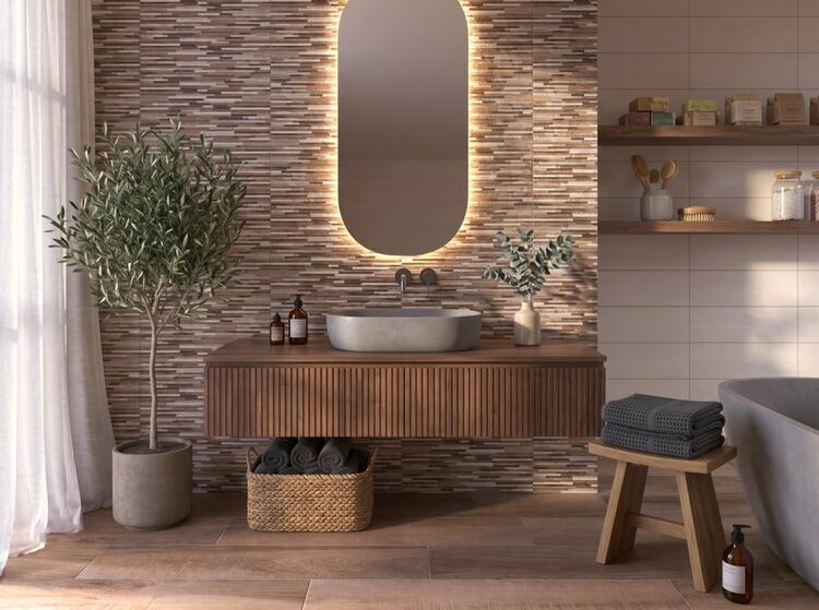 Obklad Terrano Coffee Brickline 20x60 cm (824555HL1)