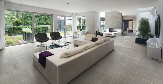 Dlažba Discover 60x120 cm v jemné imitaci kamene. | Jaké jsou nejčastější designy velkoformátových obkladů a dlažeb?