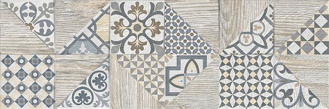 Patchworkový dekor je součástí serie Apolo imitující dřevo | Dlažba a její patchworkový dekor dodají šmrnc obývacímu pokoji, koupelně i kuchyni