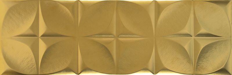 Zlatý obklad dekor ze série Polar | Bílé obklady do koupelny Polar oživí dekory v metalických odstínech