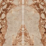 Dlažba i obklad imitující mramor La Marmoteca v hnědé barvě v koupelně - Velkoformátový obklad La Marmoteca