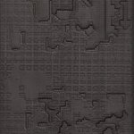 Designový keramický obklad Bas Relief v černé barvě s 3D povrchem - Bas-Relief