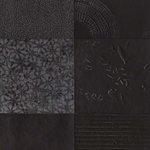 Stylová černobílá podlaha s geometrickými detaily a vzory květin - Chymia