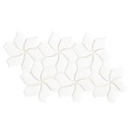Bílé designové obklady a dlažba Botanica - mozaika na stěny i podlahy - Botanica