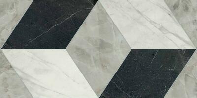 Dekor cubical nero lux 3D, Formát: 60 × 120 cm, Dostupnost: Běžně do 2 týdnů