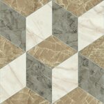Obklad na stěně Versace Tarsia avorio apuano na podlaze dekor prospect avorio lux 3D v obývacím pokoji - Designová dlažba a obklad Tarsia