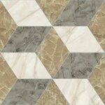 Obklad na stěně Versace Tarsia avorio apuano na podlaze dekor prospect avorio lux 3D v obývacím pokoji - Designová dlažba a obklad Tarsia