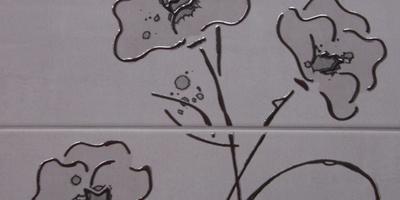 Clay blanco dekor (set á 2PZ) 40/50  květy, Formát: 20 × 50 cm, Dostupnost: Obvykle skladem