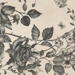 Designové keramické obklady Papier na stěně v interiéru s floristickým dekorem - Designový obklad Papier