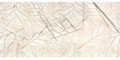 Agatha white leaf decor, Formát: 40 × 120 cm, Dostupnost: Obvykle skladem