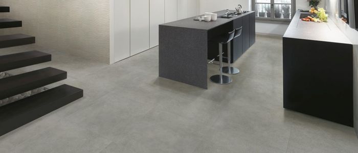Moderní dlažba Urban šedá beton interiér kuchyně