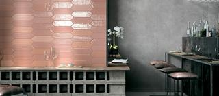 Designový obklad do komerčních prostor růžová Bottega