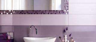 Four season fialová mozaika koupelna