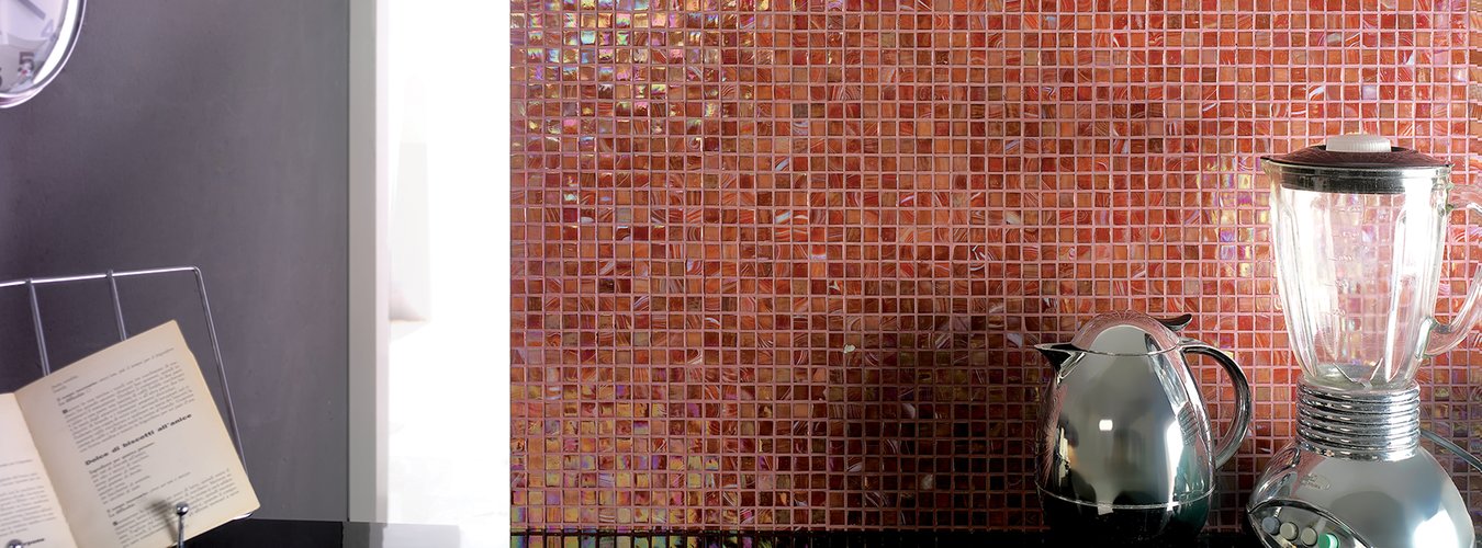 Mozaika Europa červená kuchyně